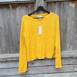 Rachel Parcell yellow mustard sweater